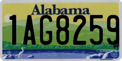 AL license plate 1AG8259