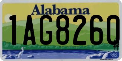 AL license plate 1AG8260