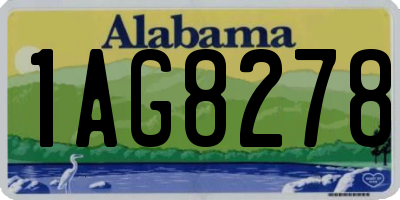 AL license plate 1AG8278
