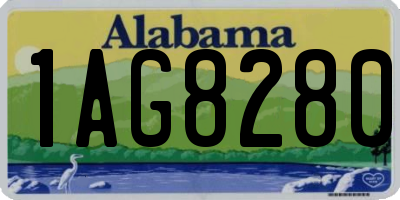 AL license plate 1AG8280