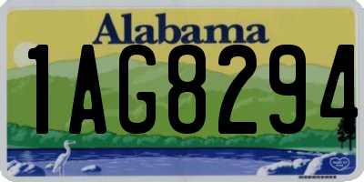 AL license plate 1AG8294