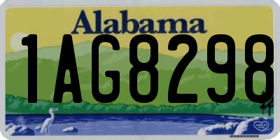 AL license plate 1AG8298