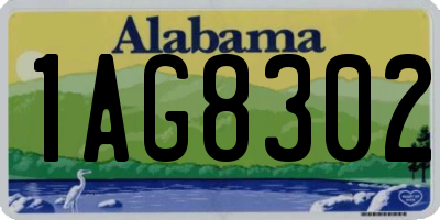 AL license plate 1AG8302