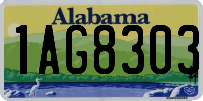 AL license plate 1AG8303