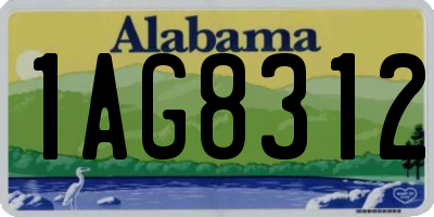 AL license plate 1AG8312