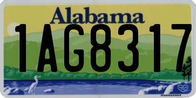 AL license plate 1AG8317