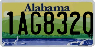 AL license plate 1AG8320