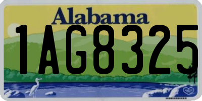 AL license plate 1AG8325