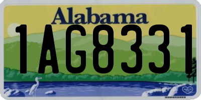 AL license plate 1AG8331