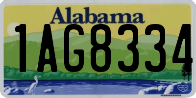 AL license plate 1AG8334