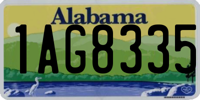 AL license plate 1AG8335