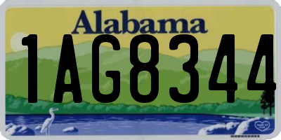 AL license plate 1AG8344