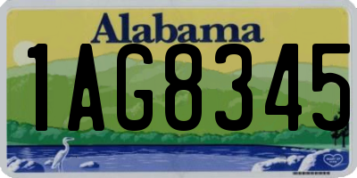AL license plate 1AG8345