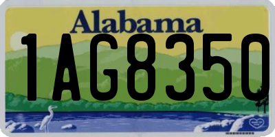AL license plate 1AG8350