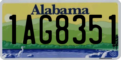 AL license plate 1AG8351