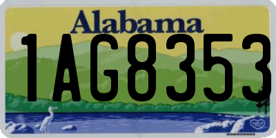 AL license plate 1AG8353