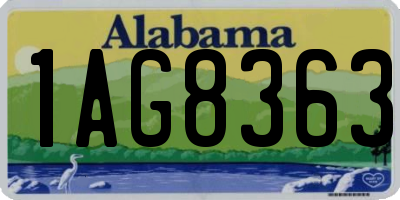 AL license plate 1AG8363