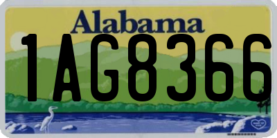 AL license plate 1AG8366