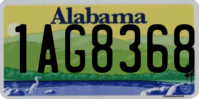 AL license plate 1AG8368