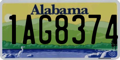 AL license plate 1AG8374