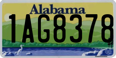 AL license plate 1AG8378