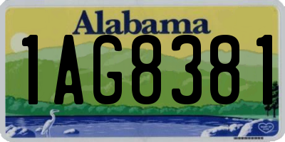 AL license plate 1AG8381
