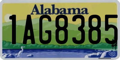 AL license plate 1AG8385