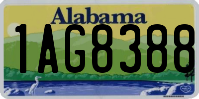 AL license plate 1AG8388