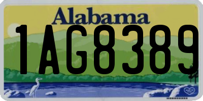 AL license plate 1AG8389