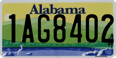 AL license plate 1AG8402