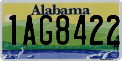 AL license plate 1AG8422