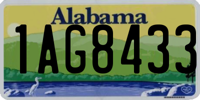 AL license plate 1AG8433