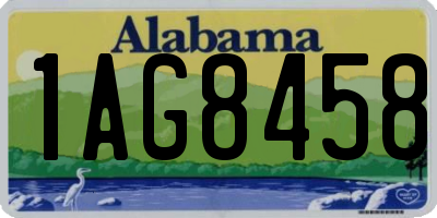 AL license plate 1AG8458