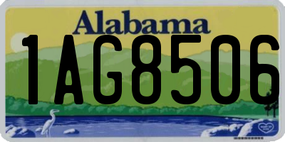 AL license plate 1AG8506