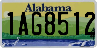 AL license plate 1AG8512