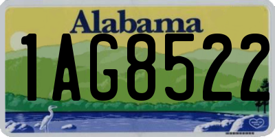 AL license plate 1AG8522