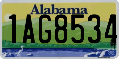 AL license plate 1AG8534