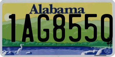AL license plate 1AG8550