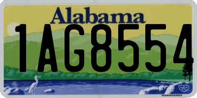 AL license plate 1AG8554