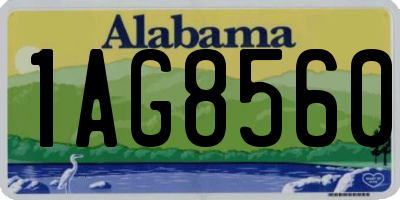 AL license plate 1AG8560