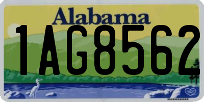 AL license plate 1AG8562