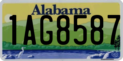 AL license plate 1AG8587