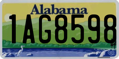 AL license plate 1AG8598