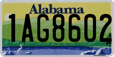AL license plate 1AG8602