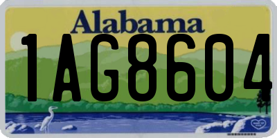 AL license plate 1AG8604
