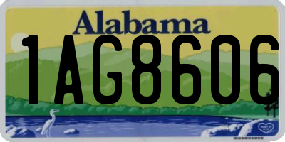 AL license plate 1AG8606