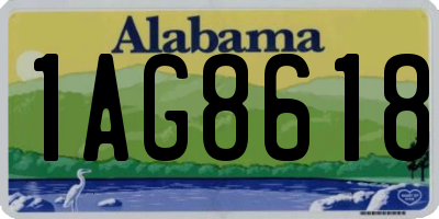AL license plate 1AG8618