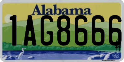 AL license plate 1AG8666