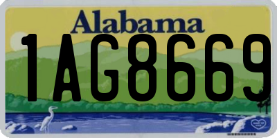 AL license plate 1AG8669
