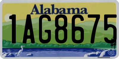 AL license plate 1AG8675